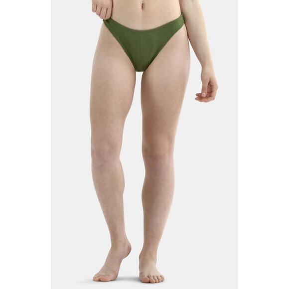 NEW NoBo No Boundaries woman's XXL 20 ribbed sparkly green swim bottoms bikini! - Picture 2 of 3